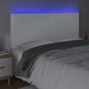 vidaXL LED Kopfteil Wei&szlig; 200x5x118/128 cm Kunstleder