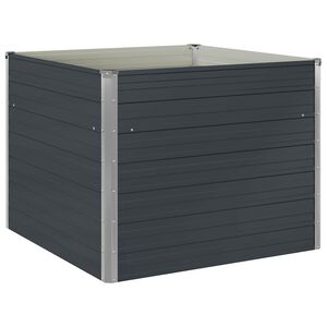 vidaXL Hochbeet Anthrazit 100 x 100 x 77 cm Verzinkter Stahl