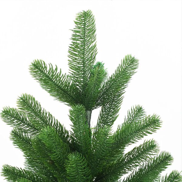 vidaXL K&uuml;nstlicher Weihnachtsbaum Beleuchtung & Kugeln 210 cm Gr&uuml;n