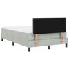 vidaXL Boxspringbett mit Matratze Hellgrau 120 x 190 cm Samt