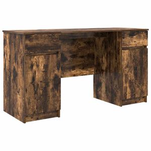 vidaXL Schreibtisch R&auml;uchereiche Holzwerkstoff 140 x 49 x 76 cm