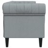 vidaXL Chesterfield-Sofa 3-Sitzer Hellgrau Stoff