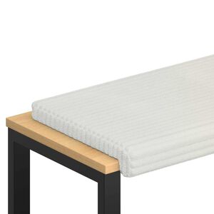 vidaXL Bankkissen Pl&uuml;schcord Creme Tiefe 35 cm