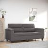 vidaXL 2-Sitzer-Sofa Grau 140 cm Kunstleder