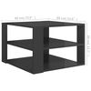 vidaXL Couchtisch Hochglanz-Grau 60x60x40 cm Holzwerkstoff