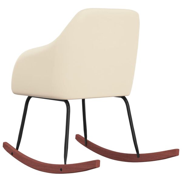 vidaXL Schaukelstuhl Creme Samt