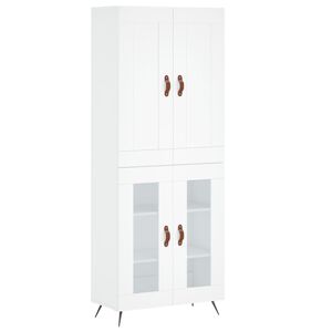 vidaXL Highboard Wei&szlig; 69,5x34x180 cm Holzwerkstoff