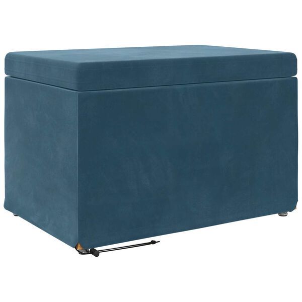 vidaXL Hocker Blau 60 x 40 x 40 cm Samt und Engineering Holz