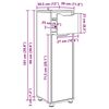vidaXL Badezimmerschrank mit T&uuml;r Ger&auml;ucherte Eiche 30,5 x 30 x 101 cm