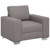 vidaXL Sofa 3 pcs Taupe Leinenmischgewebe