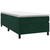 vidaXL Boxspringbett mit Matratze Dunkelgr&uuml;n 90x190 cm Samt