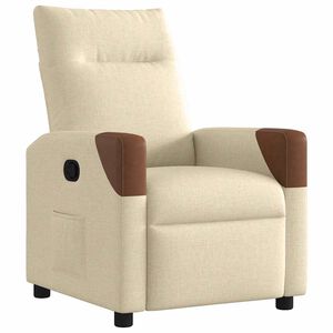 vidaXL Relaxsessel Creme Stoff