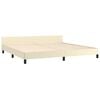 vidaXL Bettgestell mit Kopfteil ohne Matratze Creme 200x200 cm
