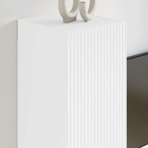 vidaXL TV-Wandschrank 2 pcs Wei&szlig; 30 x 31 x 60 cm Holzwerkstoff