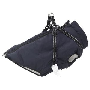 vidaXL Hundemantel Marineblau L44 Fleece und Polyester