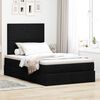 vidaXL Ottoman-Bett mit Matratze Schwarz 120x200 cm Stoff
