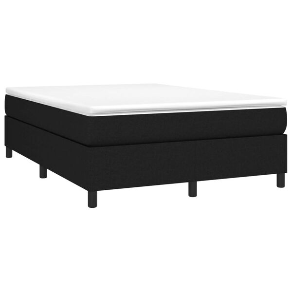 vidaXL Boxspringbettgestell Schwarz 140x190 cm Stoff