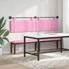 vidaXL H&auml;ngevorderseite Wandmontiert Uni Rosa 210 x 55 x 5 cm Stoff