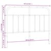 vidaXL Kopfteil Metall Wei&szlig; 120 cm