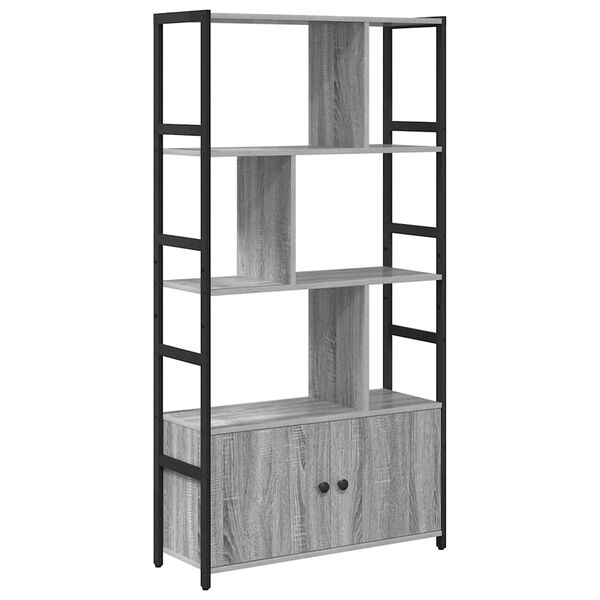 vidaXL B&uuml;cherregal Grau Sonoma 80 x 30 x 155,5 cm Holzwerkstoff