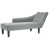 vidaXL Chaiselongue mit Rechter Armlehne Hellgrau Stoff