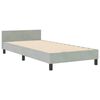 vidaXL Boxspringbett mit Kopfteil Hellgrau 100 x 200 cm Samt