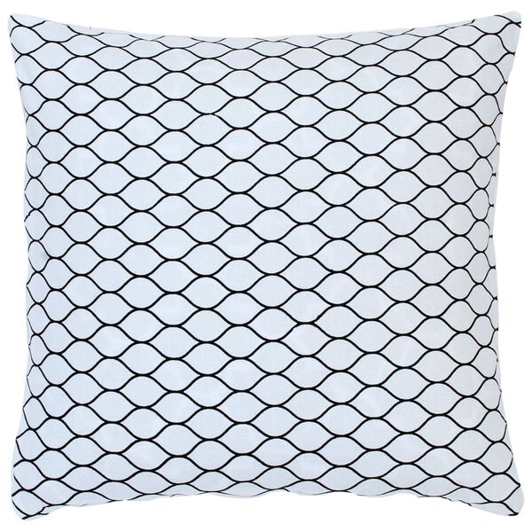 vidaXL Kissen 2 Stk. Bedruckt Schwarz und Weiß 40 x 40 cm Baumwolle