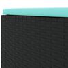 vidaXL 4-tlg. Garten-Lounge-Set mit Kissen Schwarz Poly Rattan