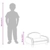 vidaXL Kindersofa Braun 50x40x30 cm Kunstleder
