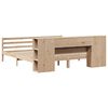 vidaXL Massivholzbett mit Regal ohne Matratze 200x200 cm Kiefernholz