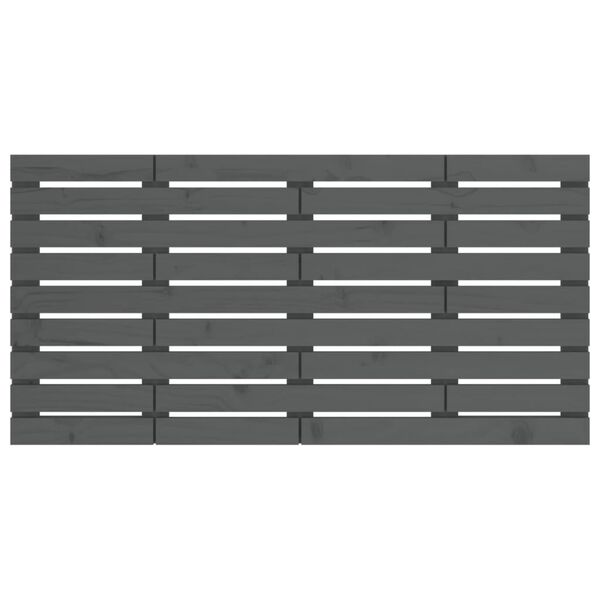 vidaXL Wand-Kopfteil Grau 126x3x63 cm Massivholz Kiefer