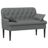 vidaXL Zweisitzer mit Knopfheftung Dunkelgrau 111 x 68 x 80 cm Stoff
