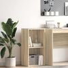 vidaXL B&uuml;cherregal 2 F&auml;cher Sonoma-Eiche 40x30x76,5 cm Holzwerkstoff