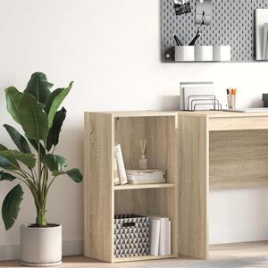 vidaXL B&uuml;cherregal 2 F&auml;cher Sonoma-Eiche 40x30x76,5 cm Holzwerkstoff