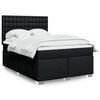 vidaXL Boxspringbett mit Matratze Schwarz 140x190 cm Stoff