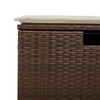 vidaXL 5-tlg. Garten-Sofagarnitur mit Kissen Braun Poly Rattan
