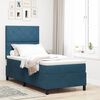 vidaXL Boxspringbett mit Matratze Dunkelblau 100 x 200 cm Samt
