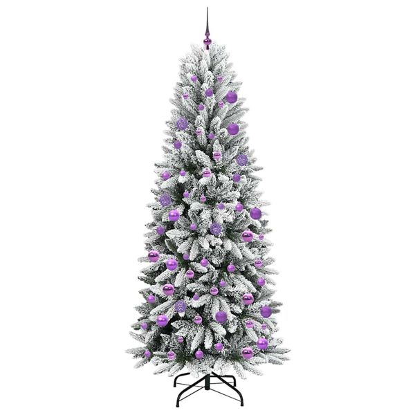 vidaXL K&uuml;nstlicher Weihnachtsbaum mit 300 LEDs mit St&auml;nder Wei&szlig; 210 cm