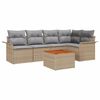 vidaXL Gartensofa-set 6 stk. 5-Sitzanzahl Beige und Hellgrau