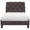 vidaXL Bett mit Matratze Dunkelbraun 80x200 cm Stoff