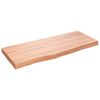 vidaXL Waschtischplatte Hellbraun 100x40x(2-6) cm Massivholz Behandelt