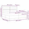 vidaXL Boxspringbett mit Matratze Dunkelbraun 200 x 200 cm Stoff