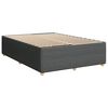 vidaXL Boxspringbett mit Matratze Dunkelgrau 140x200 cm Stoff