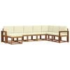vidaXL Outdoor-Sofagarnitur 8 stk. Natur und Creme
