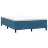 vidaXL Boxspringbett mit Matratze Dunkelblau 140x210 cm Samt