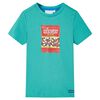 Kinder-Kurzarmshirt Dunkles Minzgr&uuml;n 128