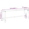 vidaXL Werkbankgestell Mattschwarz und Mattrot 220x57x79 cm Metall