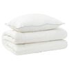 vidaXL Bettdecke und Kissen Set 2 stk. 135x200 cm 4 Jahreszeiten Wolle