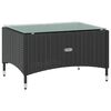 vidaXL 16-tlg. Garten-Lounge-Set mit Auflagen Poly Rattan Schwarz
