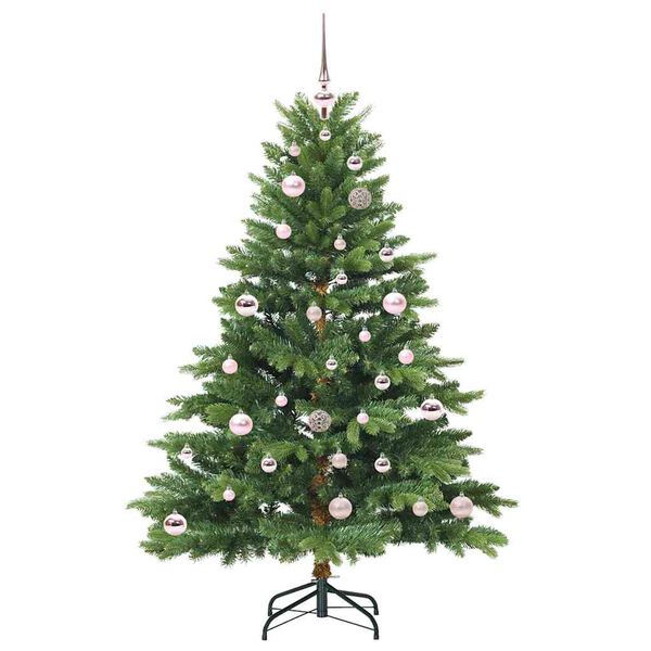 vidaXL K&uuml;nstlicher Weihnachtsbaum mit 150 LEDs Gr&uuml;n 150 cm PE und PVC
